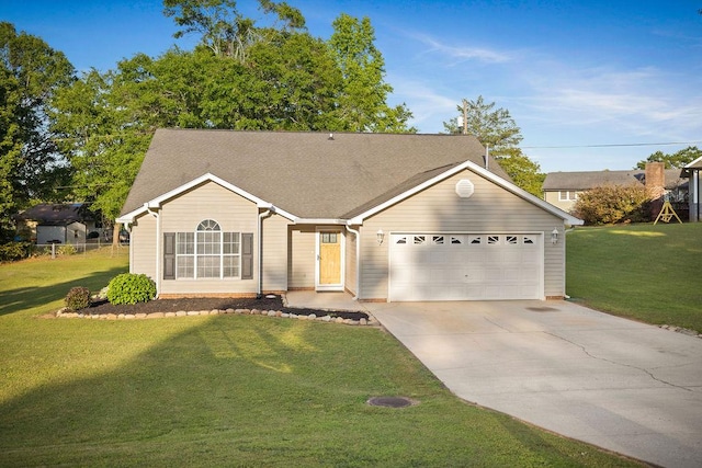 111 Coachman Ct, Anderson, SC 29625 - ranch-style home with an attached garage, concrete driveway, and a front lawn