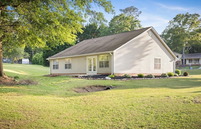 111 Coachman Ct, Anderson, SC 29625 - view of front of house with french doors and a front lawn