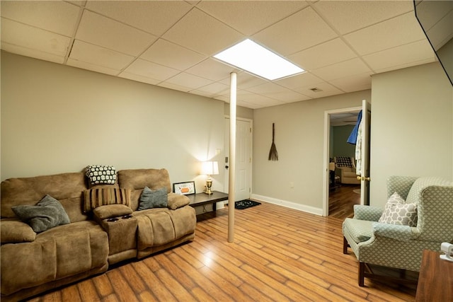 100 Berkeley Ct, Clemson, SC 29631 - living area with a paneled ceiling, wood finished floors, and baseboards