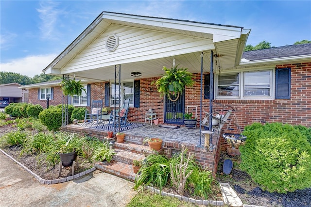 203 Greenmeadow Cir, Anderson, SC 29626 - view of front of house featuring brick siding and covered porch