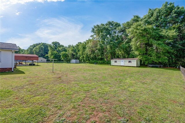 203 Greenmeadow Cir, Anderson, SC 29626 - view of yard featuring a storage shed and an outdoor structure