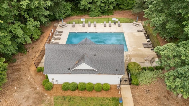 503 Columbine Ct, Easley, SC 29642 - view from above of property featuring a pool area