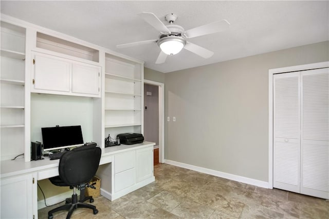 32 Par Harbor Way, Salem, SC 29676 - home office with a ceiling fan and baseboards