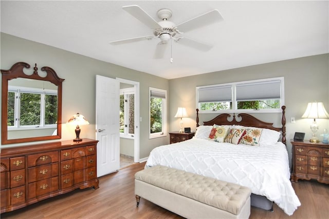 32 Par Harbor Way, Salem, SC 29676 - bedroom featuring wood finished floors, multiple windows, a ceiling fan, and baseboards