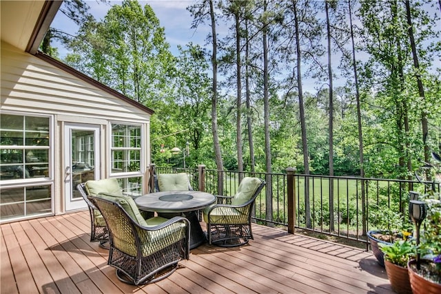 32 Par Harbor Way, Salem, SC 29676 - wooden terrace featuring outdoor dining area