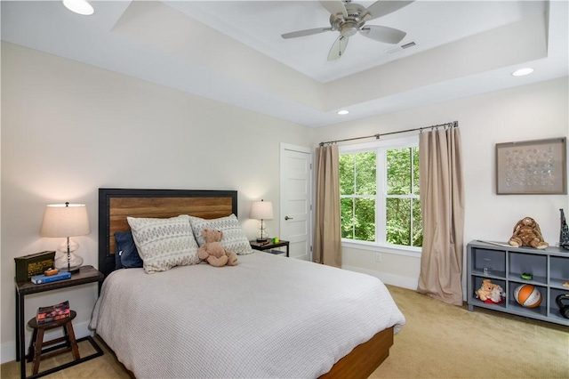 224 Edgewood Dr, Seneca, SC 29678 - bedroom featuring carpet floors, recessed lighting, and a ceiling fan
