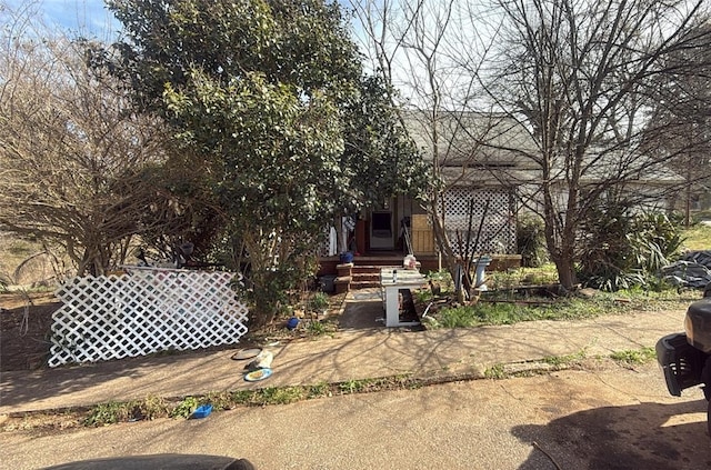 view of obstructed view of property