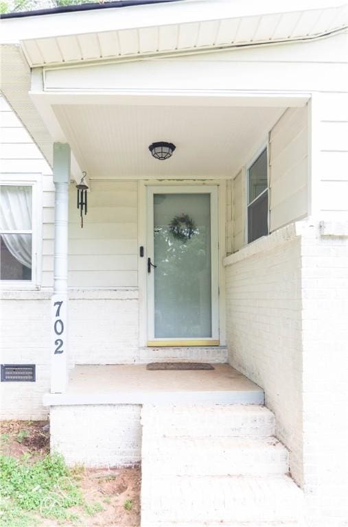 view of exterior entry