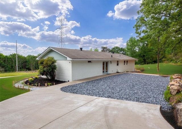 101 Fairview Dr, Greenville, SC 29609 - rear view of house with a yard, a patio area, and french doors