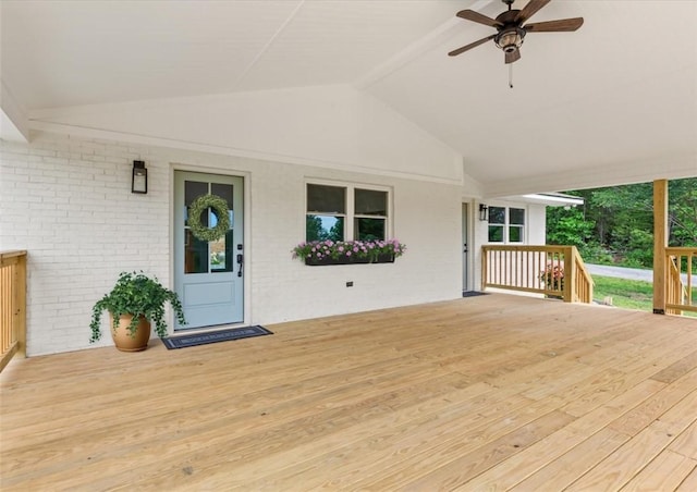 101 Fairview Dr, Greenville, SC 29609 - wooden deck featuring a ceiling fan