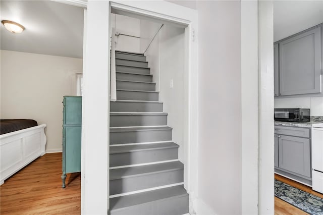 60 N Humphrey St, Inman, SC 29349 - stairs featuring wood finished floors