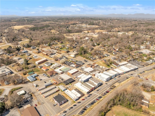 60 N Humphrey St, Inman, SC 29349 - aerial view of property's location with a mountainous background