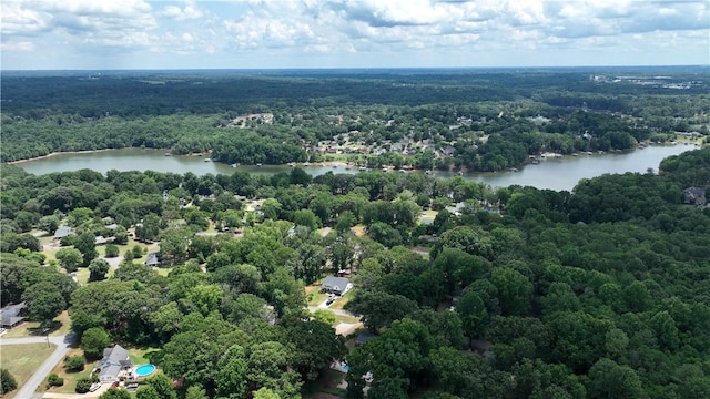 1211 Manse Jolly Rd, Anderson, SC 29621 - drone / aerial view of a heavily wooded area and a nearby body of water