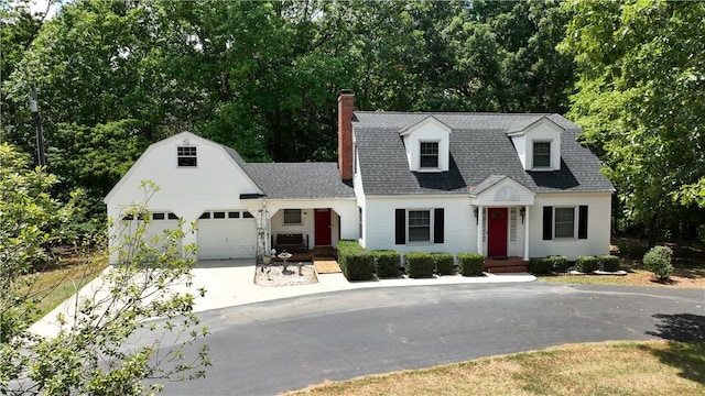 1211 Manse Jolly Rd, Anderson, SC 29621 - colonial inspired home with concrete driveway, a chimney, a garage, and roof with shingles