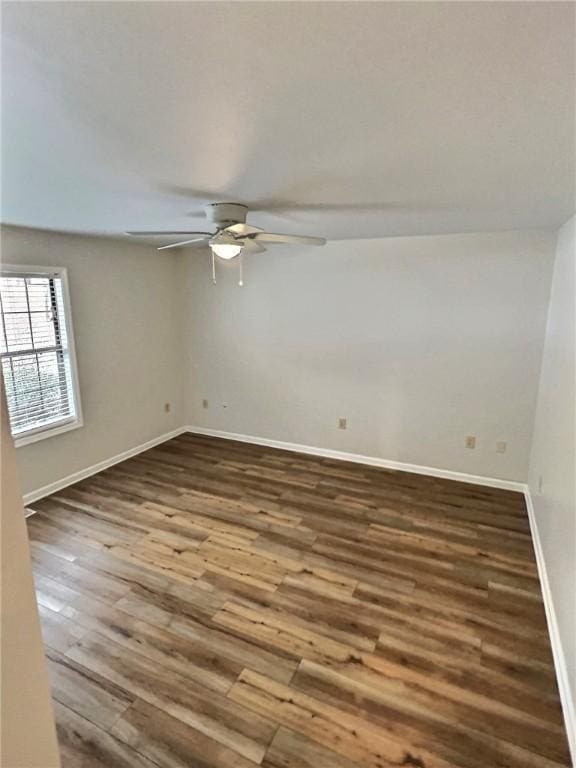 2153 Shea Ln, Seneca, SC 29672 - unfurnished room with a ceiling fan, wood finished floors, and baseboards