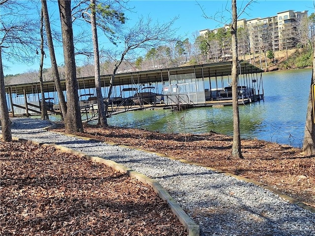 407 Northlake Dr, Anderson, SC 29625 - dock with boat lift and a water view