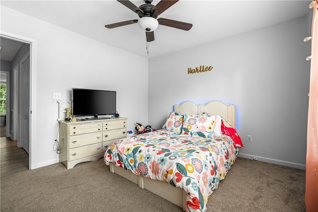 600 Brook St, Honea Path, SC 29654 - bedroom with carpet and a ceiling fan
