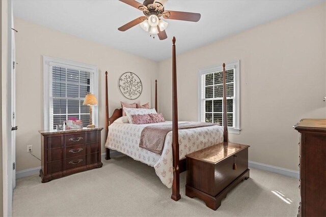 110 Red Maple Cir, Easley, SC 29642 - bedroom with light colored carpet and ceiling fan