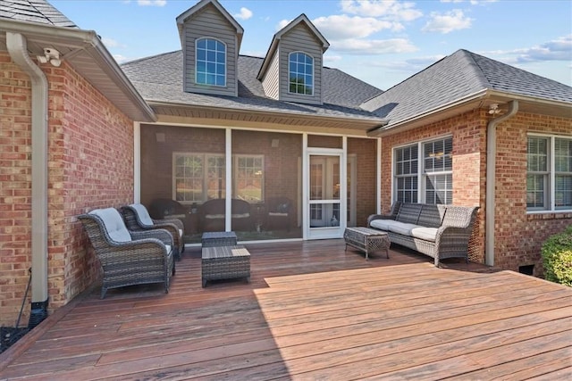 110 Red Maple Cir, Easley, SC 29642 - wooden terrace with an outdoor hangout area