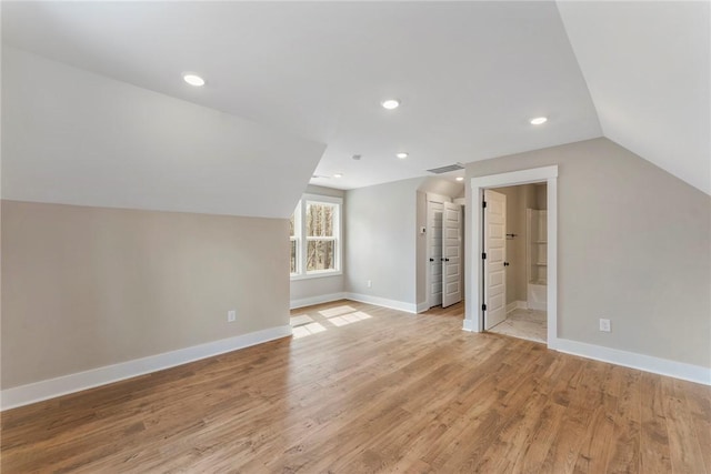 327 Thompson Rd, Taylors, SC 29687 - bonus room featuring lofted ceiling, light wood finished floors, baseboards, and recessed lighting