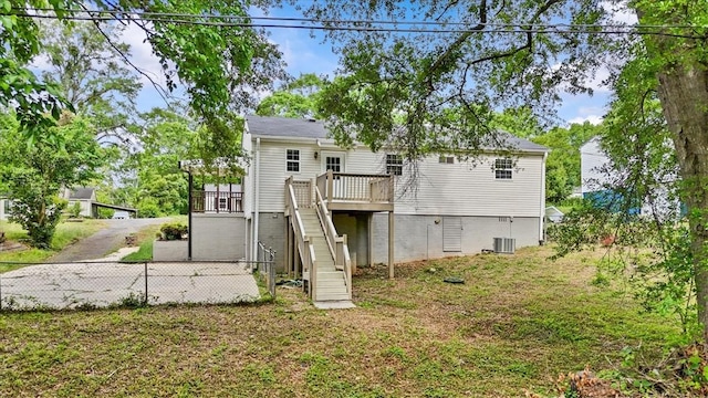 1922 Dobbins Ave, Anderson, SC 29625 - back of house featuring stairway and a deck
