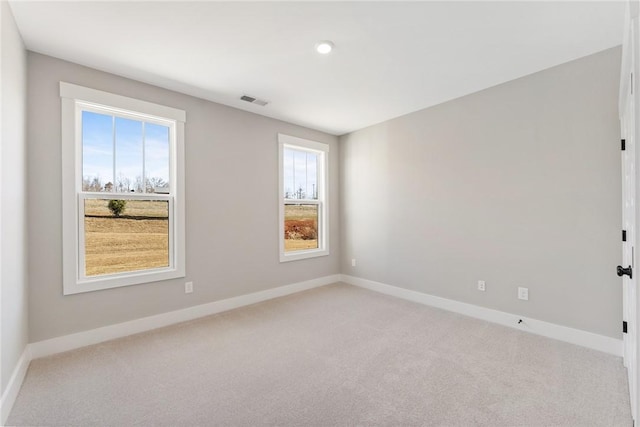 1002 Princeton Rd, Williamston, SC 29697 - empty room with light colored carpet, baseboards, and recessed lighting