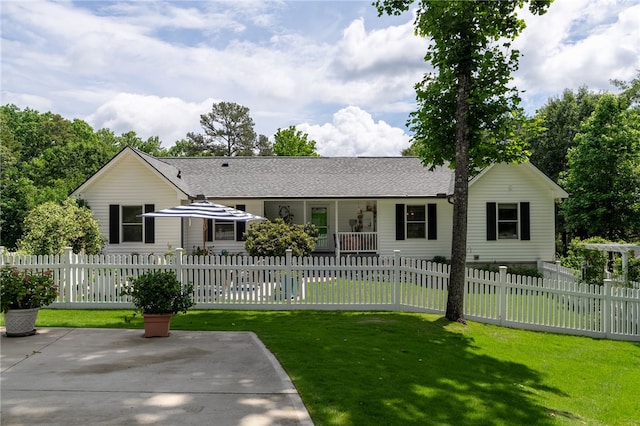 view of front of house with roof with shingles and covered porch