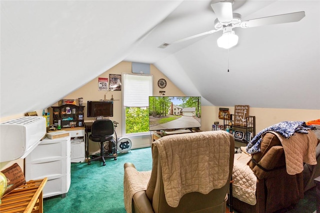 310 Fernwood Dr, Salem, SC 29676 - office featuring carpet floors and vaulted ceiling