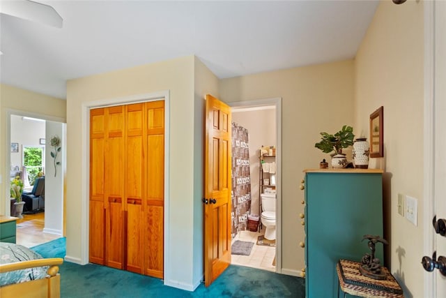 310 Fernwood Dr, Salem, SC 29676 - bedroom featuring carpet flooring, ensuite bath, baseboards, and a closet