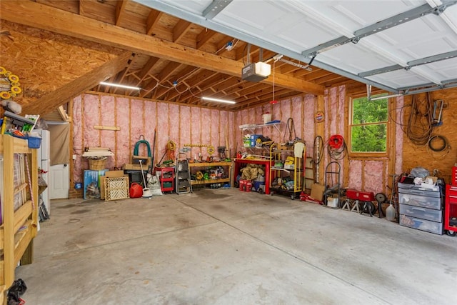 310 Fernwood Dr, Salem, SC 29676 - garage with a garage door opener and a workshop area