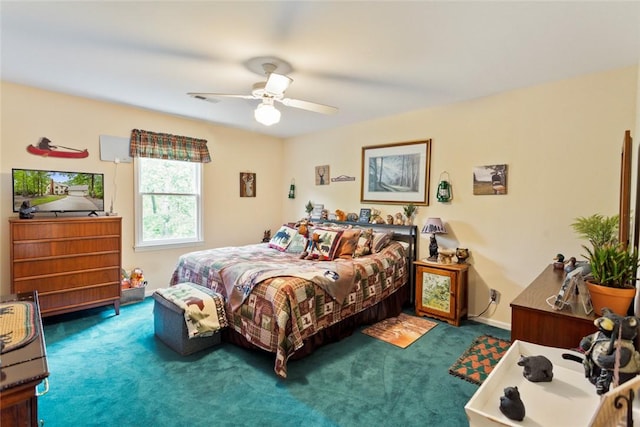 310 Fernwood Dr, Salem, SC 29676 - bedroom featuring carpet flooring and ceiling fan