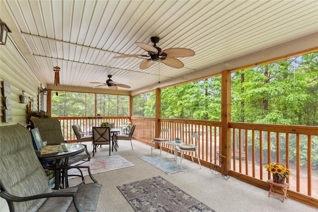 310 Fernwood Dr, Salem, SC 29676 - sunroom with outdoor dining area and ceiling fan