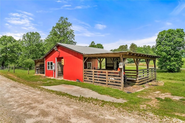 view of horse barn