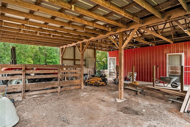 view of horse barn