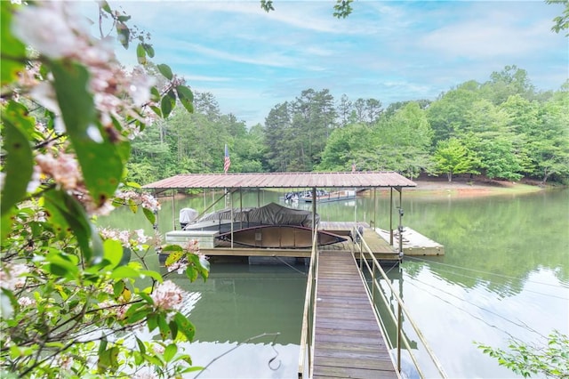 238 Jenkins Mill Dr, Westminster, SC 29693 - dock area featuring a water view and a forest view