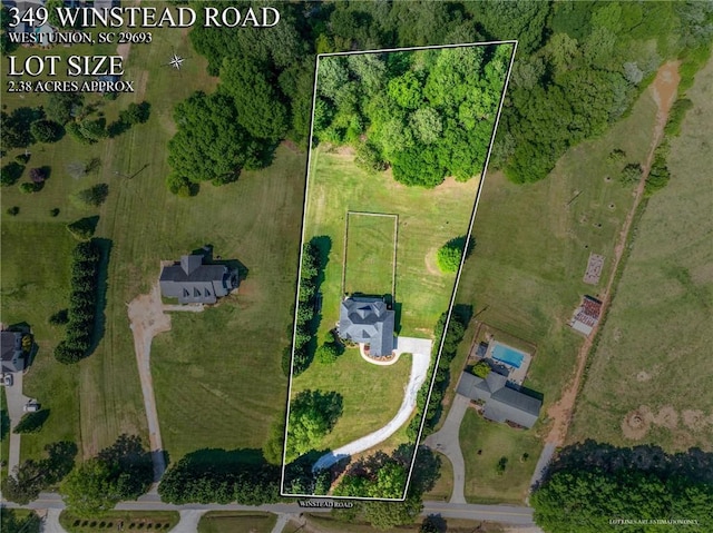aerial overview of property's location with property boundaries highlighted