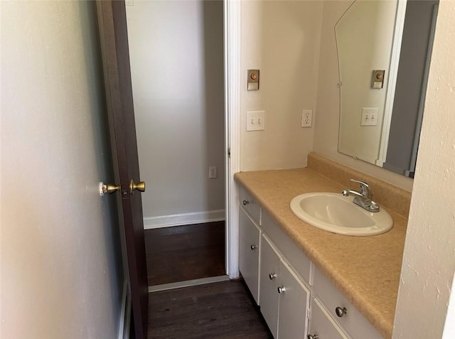 105 Sugar Pine Rd, Anderson, SC 29626 - bathroom with vanity, wood finished floors, and baseboards