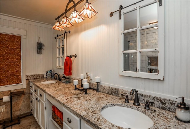 371 Store Rd, Easley, SC 29640 - bathroom with double vanity and crown molding