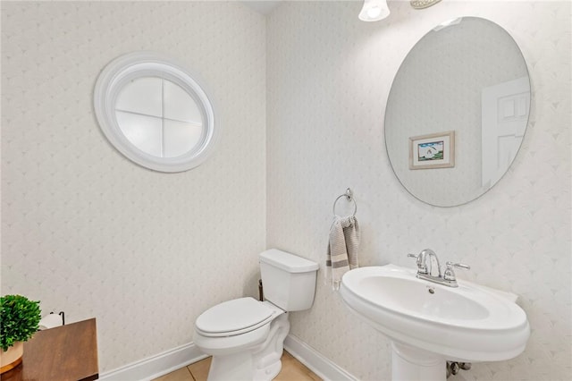 103 Crepe Myrtle Ln, Anderson, SC 29625 - half bath with a sink, toilet, and tile patterned floors