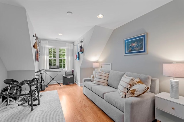 103 Crepe Myrtle Ln, Anderson, SC 29625 - living room with light wood-type flooring, recessed lighting, and baseboards