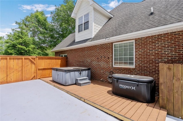 103 Crepe Myrtle Ln, Anderson, SC 29625 - wooden terrace featuring a hot tub and a patio