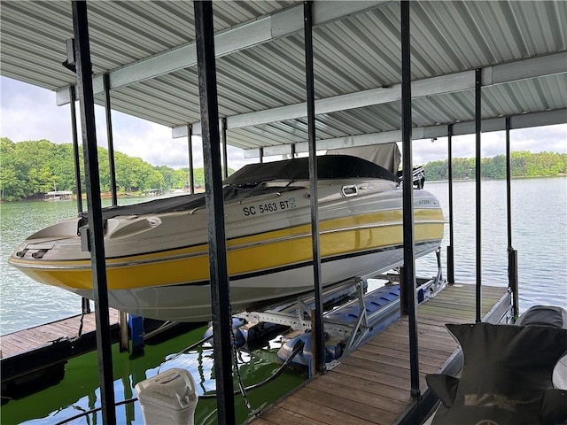 103 Crepe Myrtle Ln, Anderson, SC 29625 - dock with boat lift and a water view