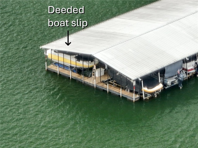 103 Crepe Myrtle Ln, Anderson, SC 29625 - dock area with boat lift and a water view