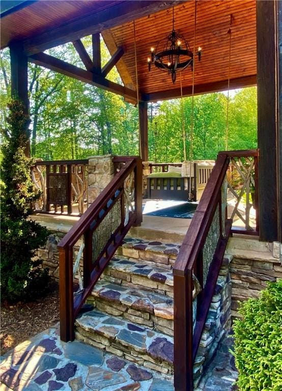 view of wooden deck