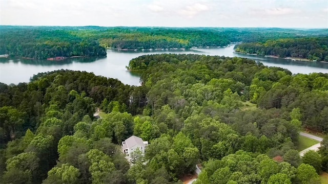 608 Mckinney Way, Westminster, SC 29693 - drone / aerial view of a heavily wooded area and a large body of water