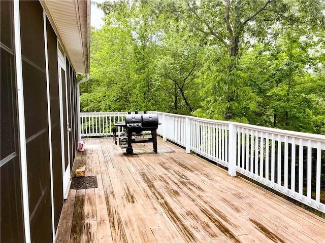 608 Mckinney Way, Westminster, SC 29693 - wooden terrace with area for grilling