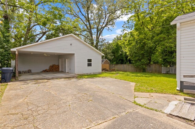 117 Henry Ave, Anderson, SC 29625 - garage with concrete driveway and a ceiling fan