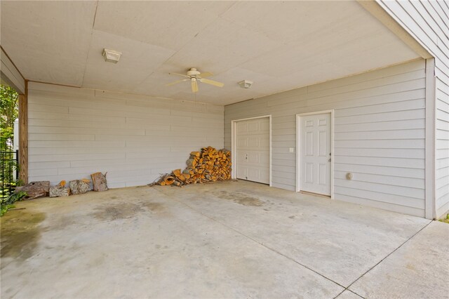 117 Henry Ave, Anderson, SC 29625 - garage featuring a ceiling fan