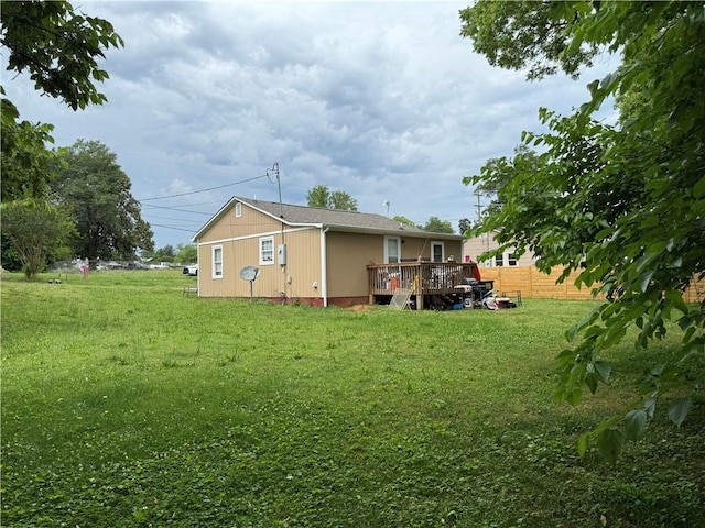 130 Marshall Ave, Seneca, SC 29678 - back of property featuring a deck and a lawn