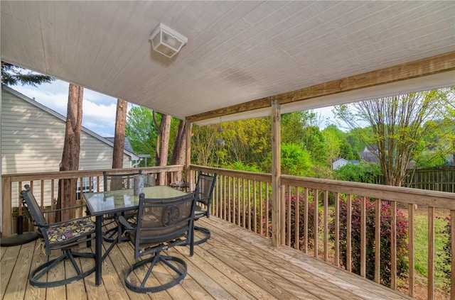 606 Greening Dr, Simpsonville, SC 29681 - wooden terrace featuring outdoor dining space